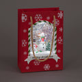 22cm LED Water Gift Bag with Snowman