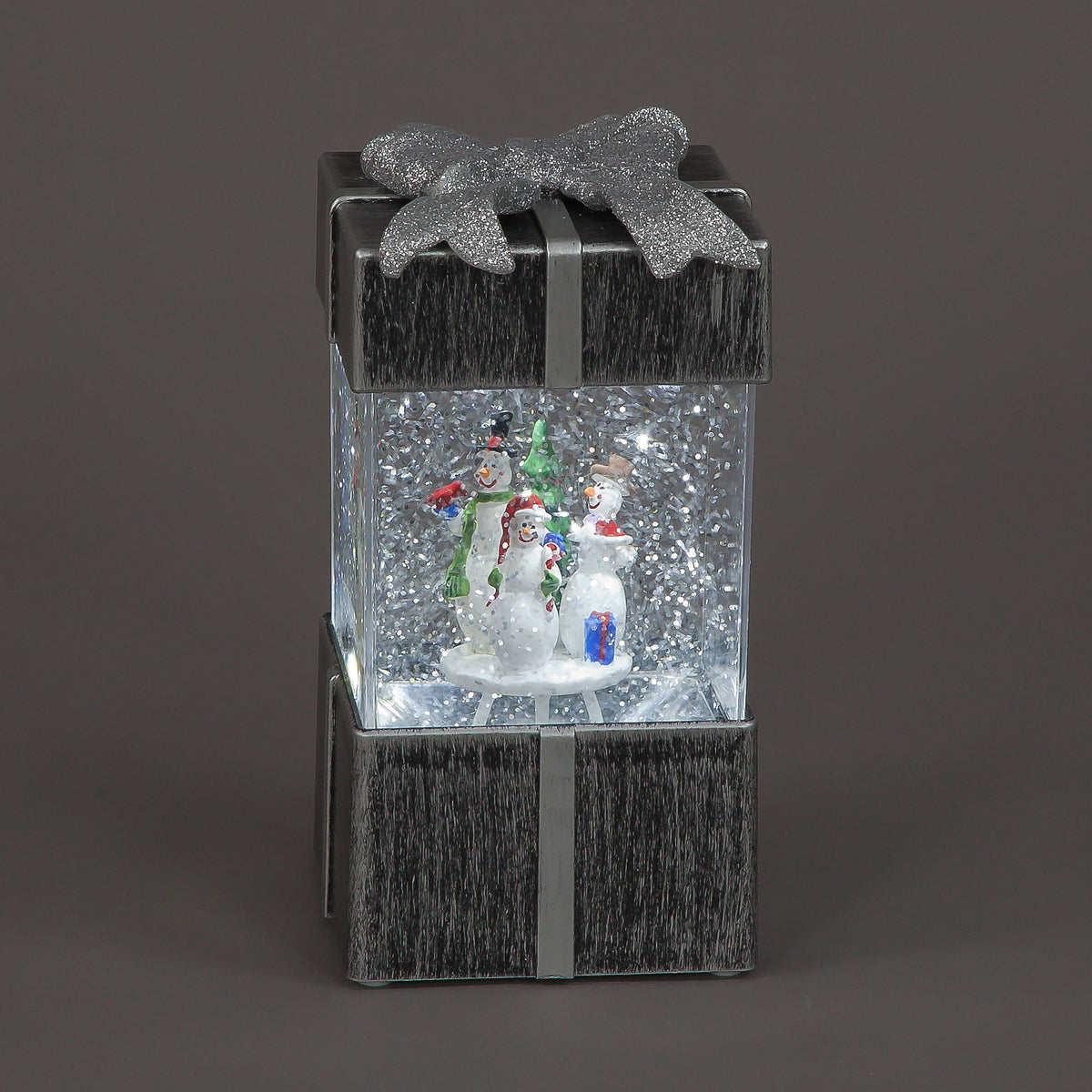 16cm Snowman Water Gift Box with LED Lights