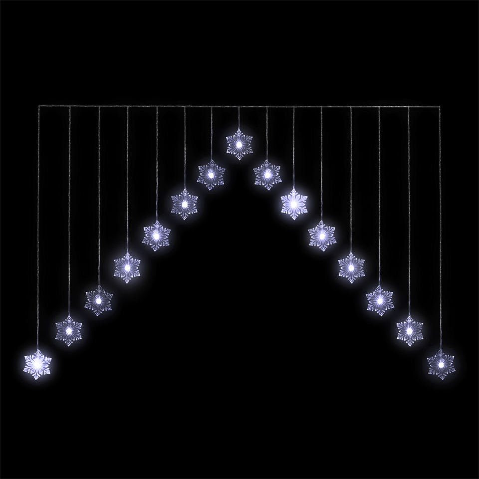 4ft Snowflake LED Christmas Chevron Light Curtain