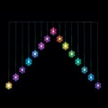 4ft Snowflake LED Christmas Chevron Light Curtain