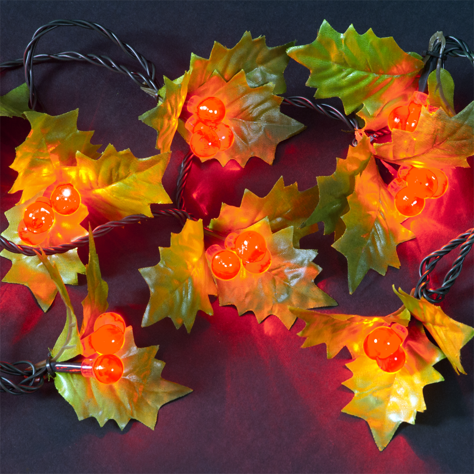 Red Holly Berry Indoor & Outdoor Static LED Christmas Lights