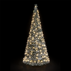 Pre-Lit Flock Holly Pop-Up Christmas Tree (5ft/6ft)
