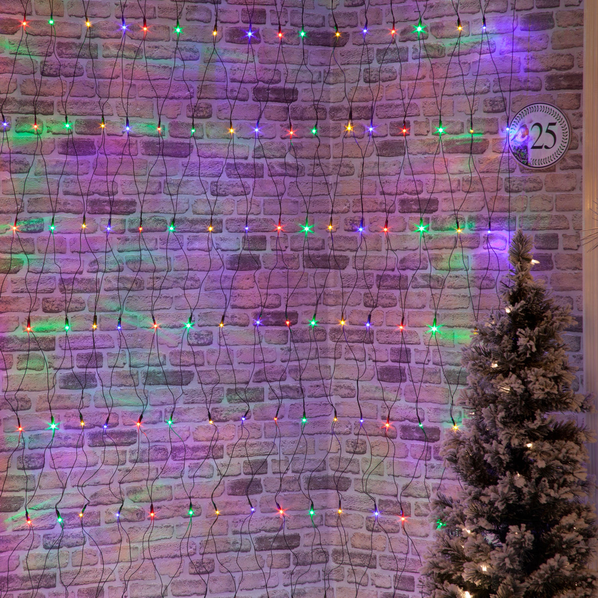 4ft x 4ft Outdoor & Indoor Connectable Net Christmas Lights 100 LED Bulbs