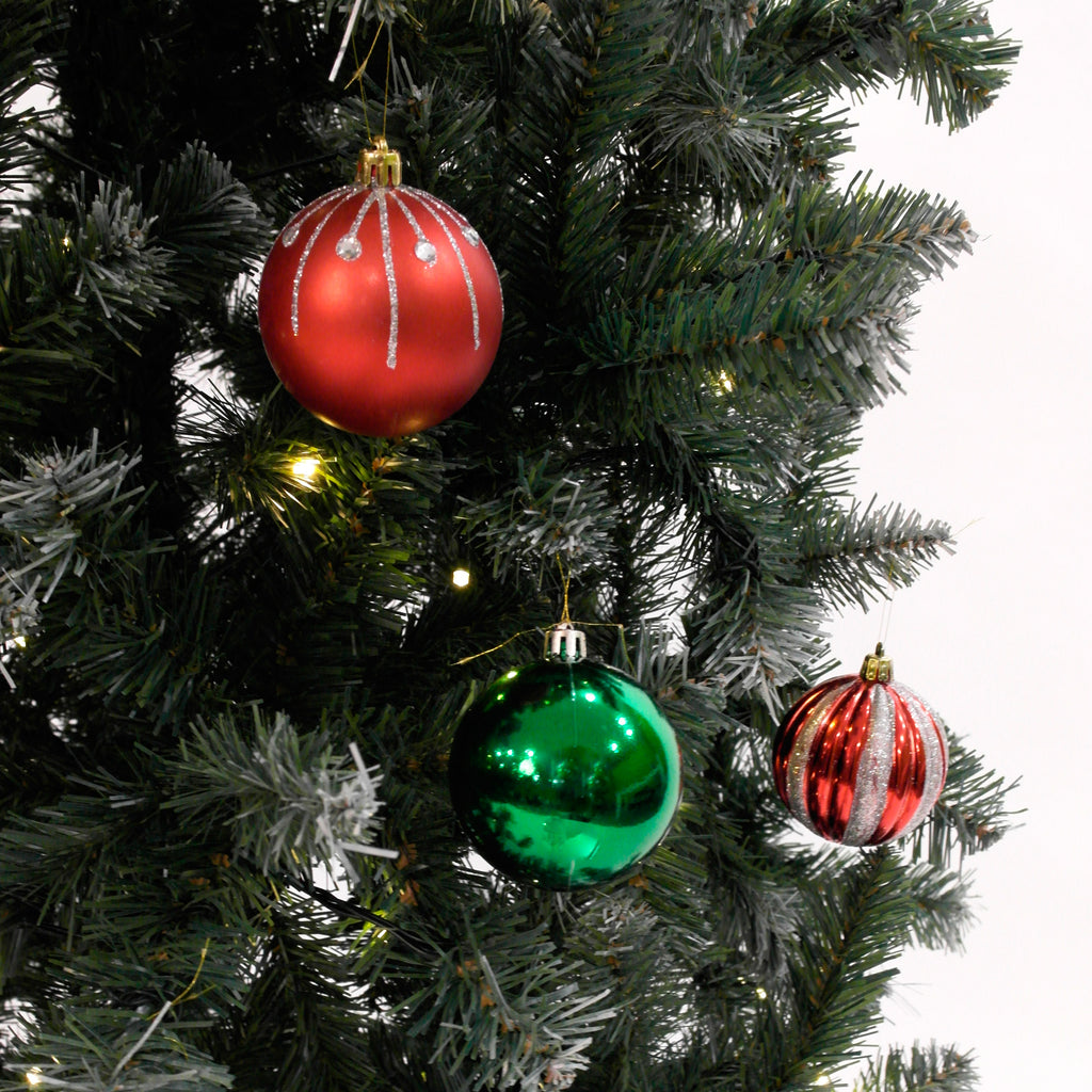 52 Piece Christmas Tree Bauble Decoration Pack