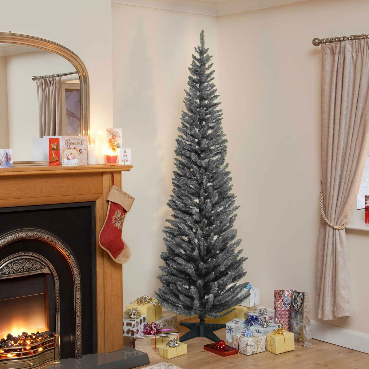 Grey Pencil Pine Artificial Christmas Tree