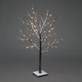 Frosted Snow Brown Winter Birch Christmas Twig Tree with Warm White LEDs