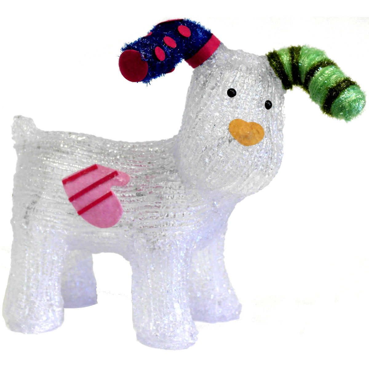 The Snowdog Illuminated Acrylic Christmas Figure with 24 LEDs