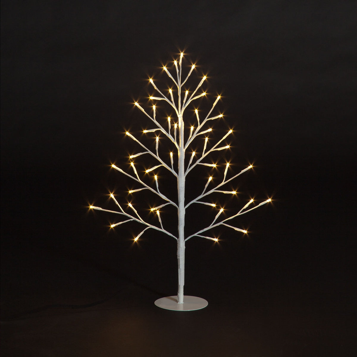 Lit 2D Tree Warm White LEDs