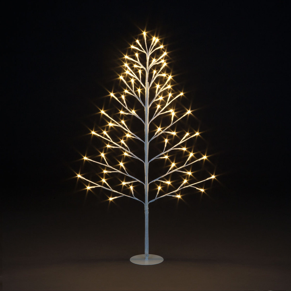 Lit 2D Tree Warm White LEDs