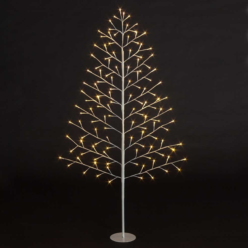 Lit 2D Tree Warm White LEDs