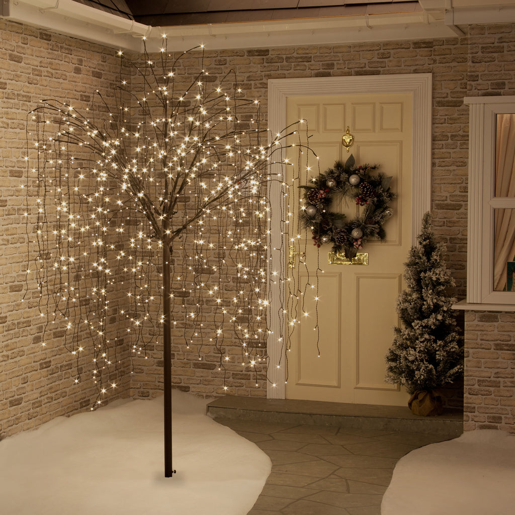 Weeping Willow Christmas Tree with Warm White LEDs
