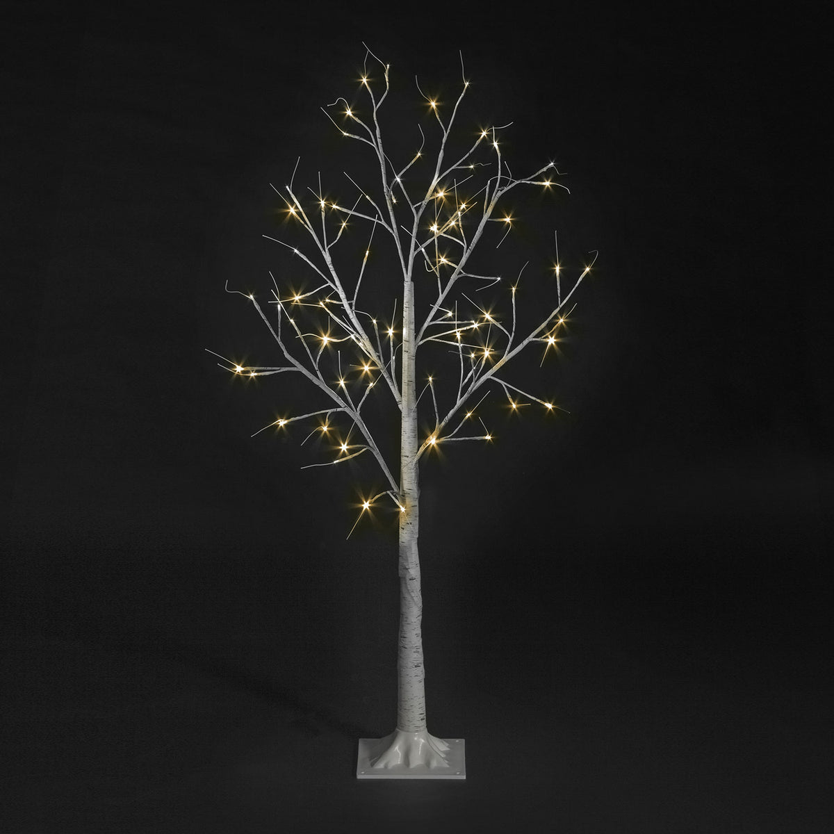 Birch Tree with Warm White Christmas LEDs (4ft-8ft)
