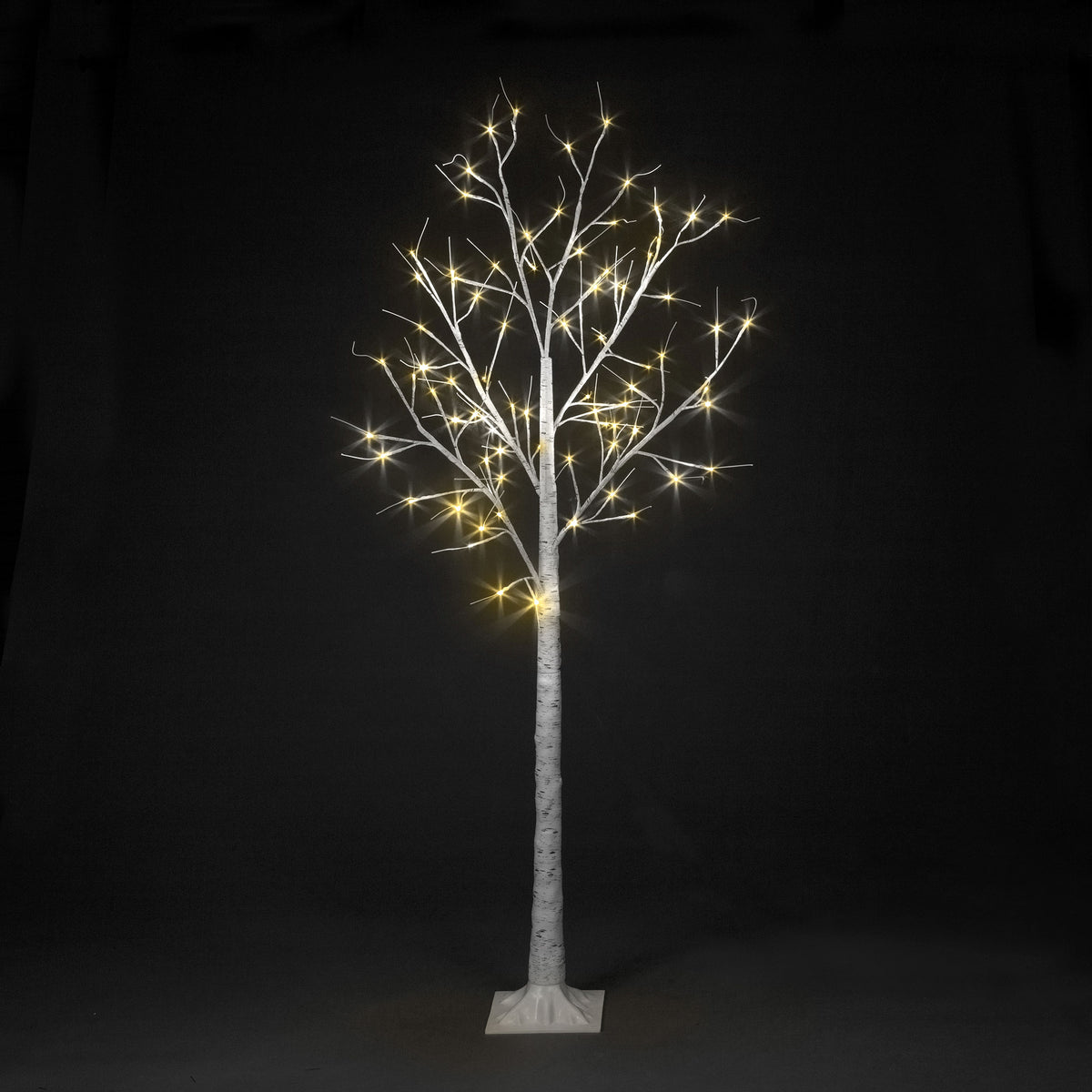 Birch Tree with Warm White Christmas LEDs (4ft-8ft)