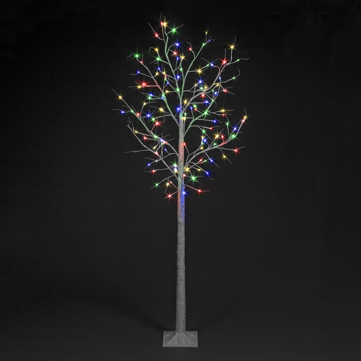 Birch Tree With Multi-Coloured LEDs