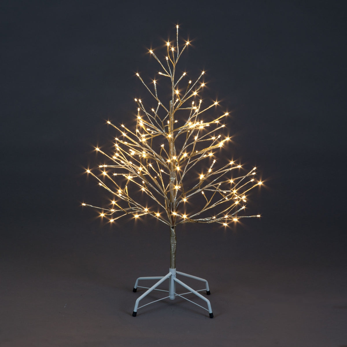Pre-Lit Champagne Novelty Birch Tree