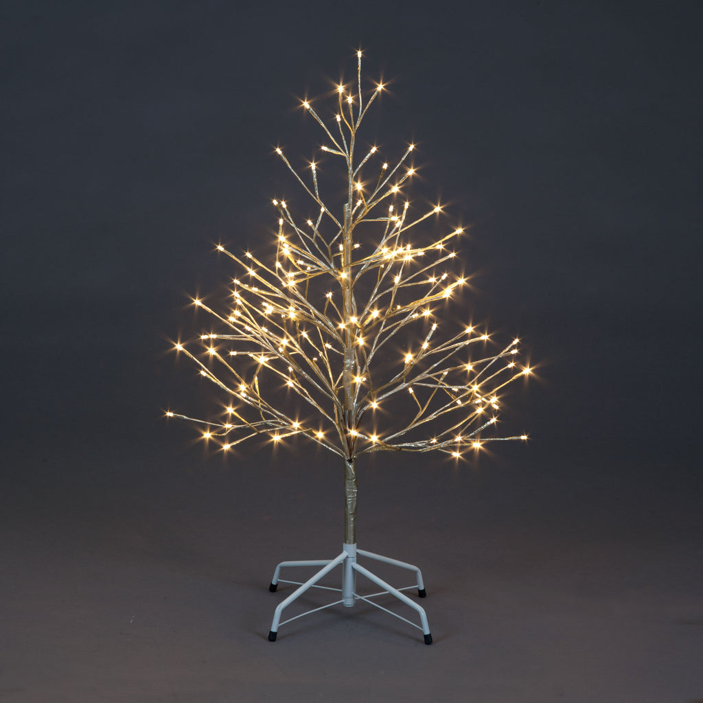 Pre-Lit Champagne Novelty Birch Tree