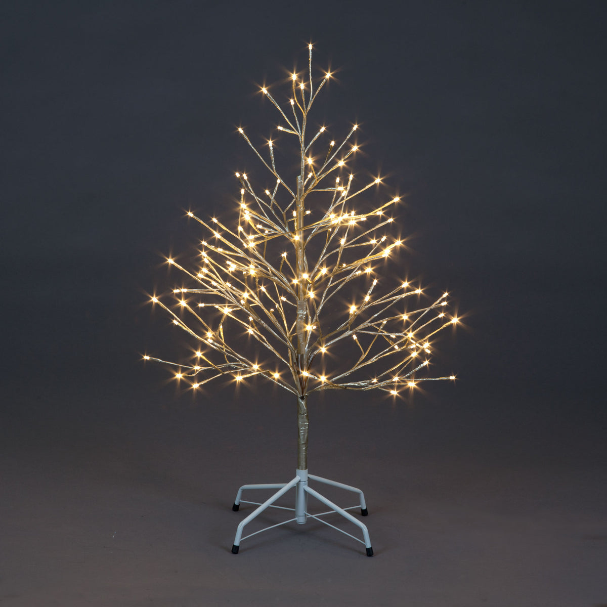 Pre-Lit Champagne Novelty Birch Tree