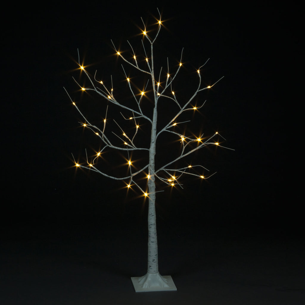Birch Tree with Warm White LEDS 25% Flashing