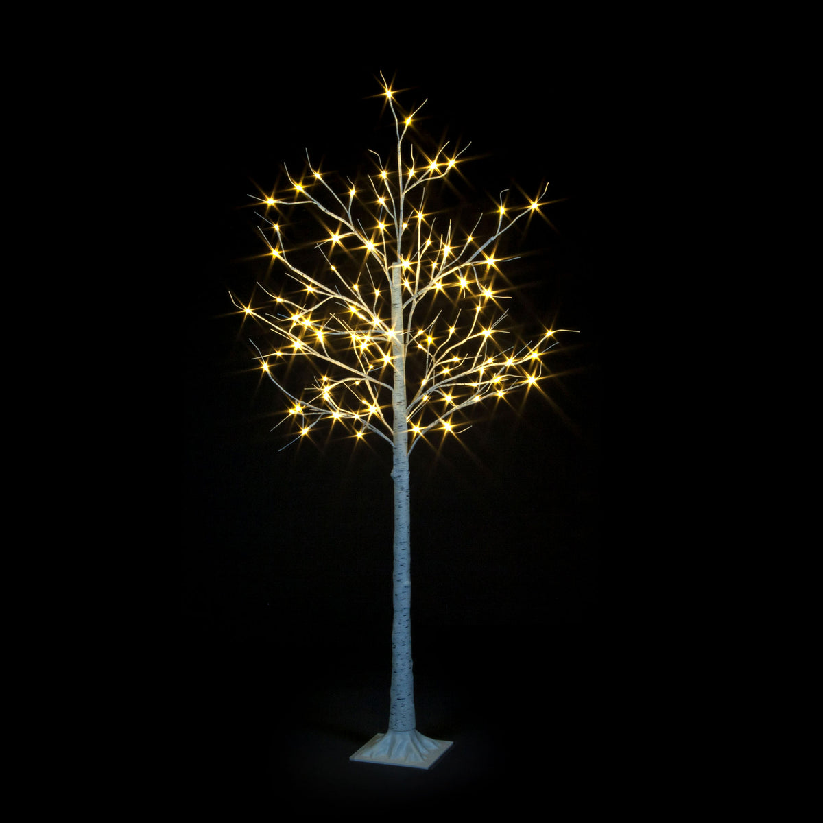 Birch Tree with Warm White LEDS 25% Flashing
