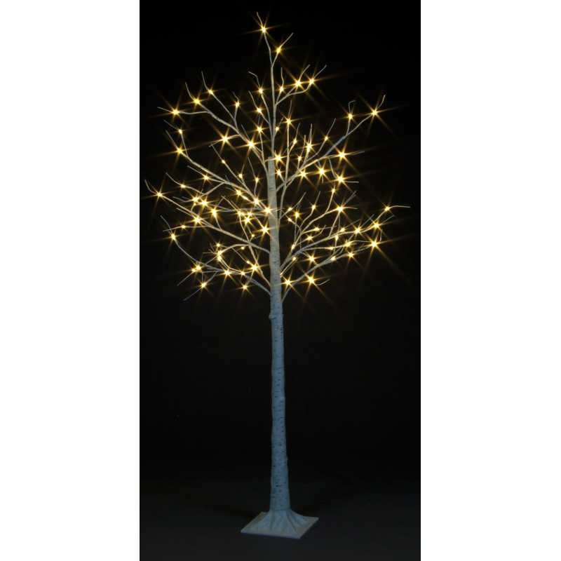Birch Tree with Warm White LEDS 25% Flashing