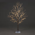 Frosted Brown Twig Tree With Warm White LEDs