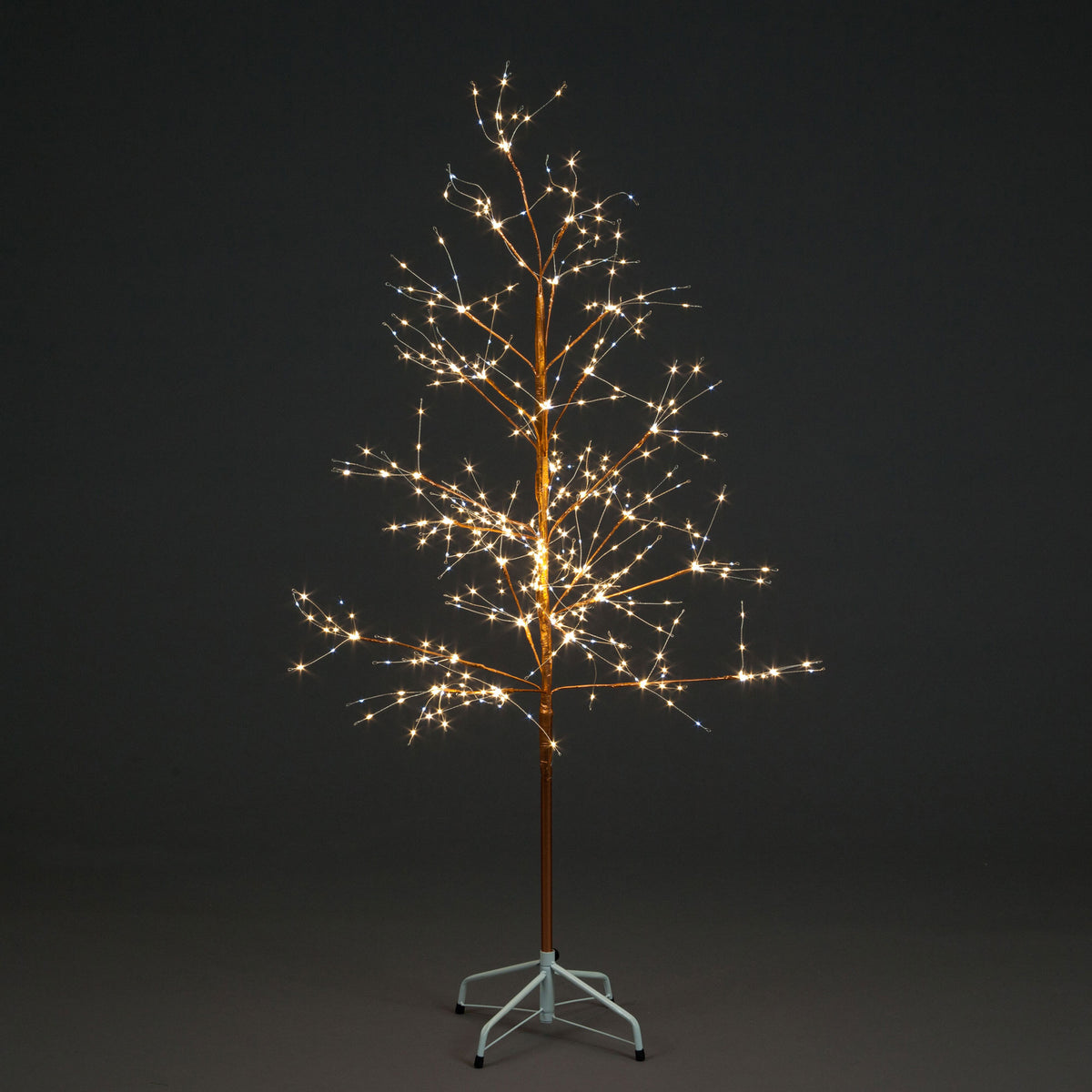 Golden Tree with Warm and Twinkling Ice White LEDs