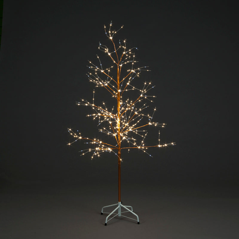 Golden Tree with Warm and Twinkling Ice White LEDs