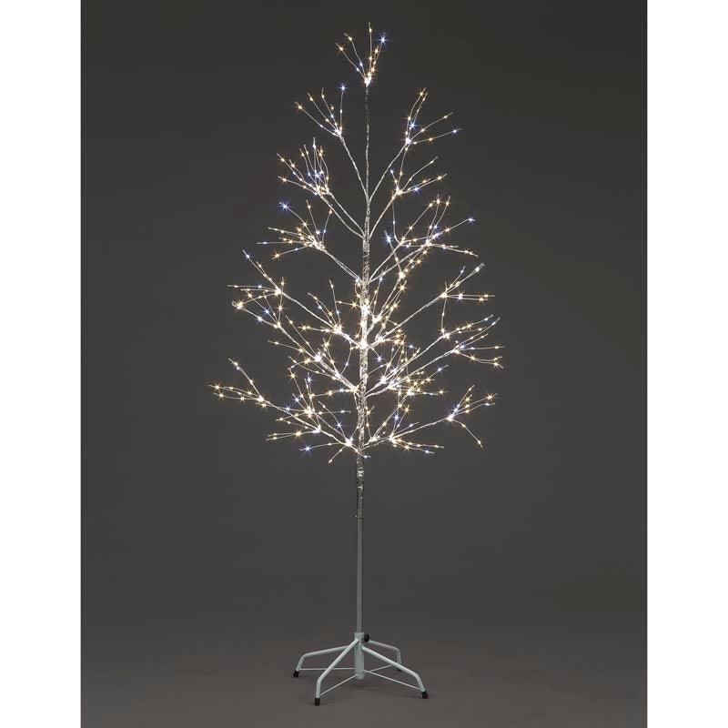 Silver Tree with Warm and Ice White LEDs