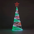 2m Red and Green Iron Spiral Christmas Tree