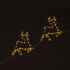 51CM 2D Sleigh & Reindeer Silhouette with 190 Multi-Coloured Cop Wire LEDs