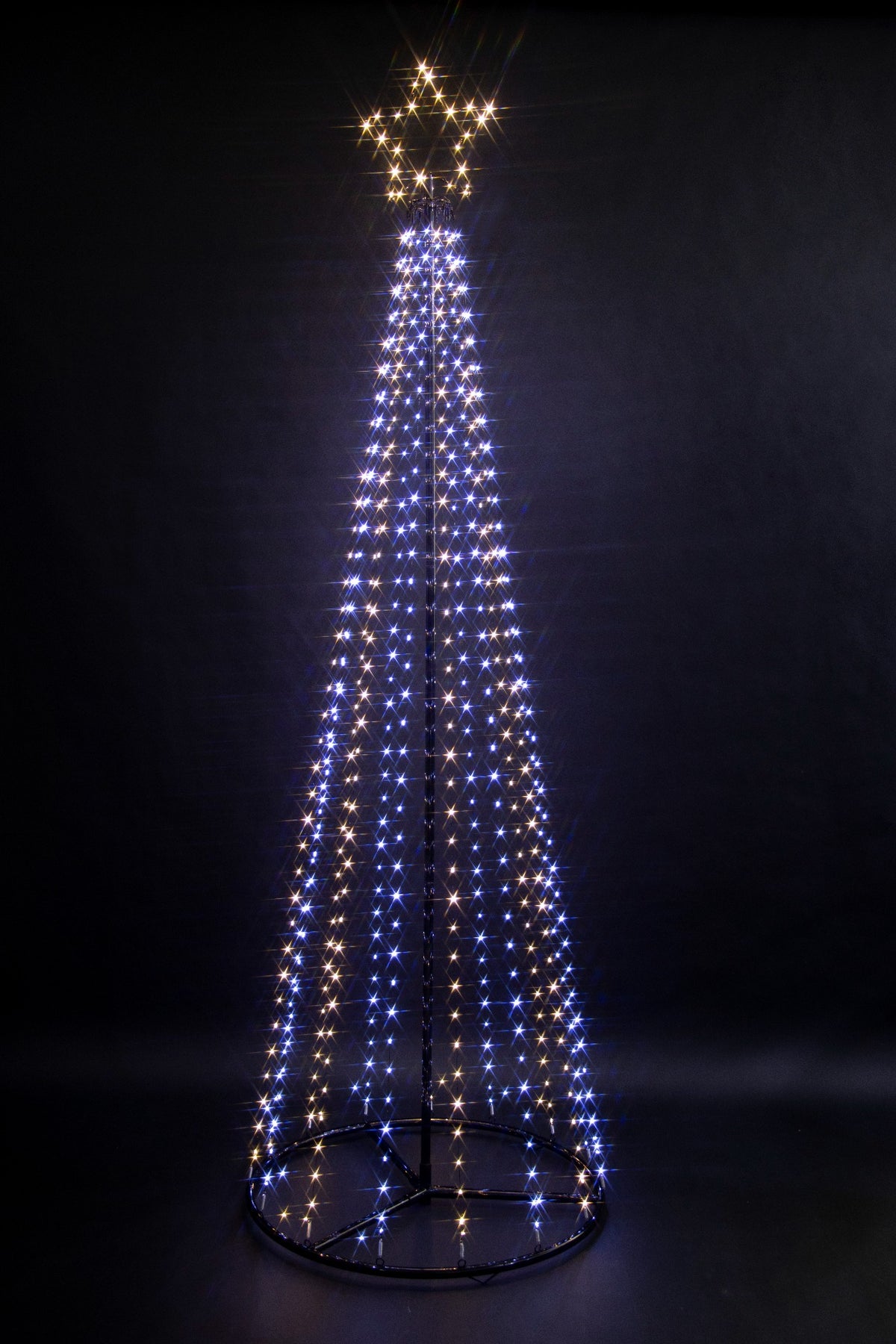 Black Maypole Tree with Multi Coloured LEDs