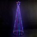 2.1m Black Maypole Tree with 595 Multi-Color LEDs