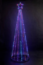 Black Maypole Tree with Multi Coloured LEDs