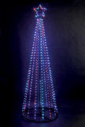 Black Maypole Tree with Multi Coloured LEDs