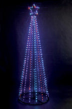 Black Maypole Tree with Multi Coloured LEDs