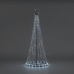 Maypole Tree With Ice White Flashing Lights