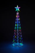 White Maypole Tree With Multi-Coloured Lights