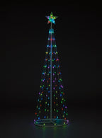 White Maypole Tree With Multi-Coloured Lights