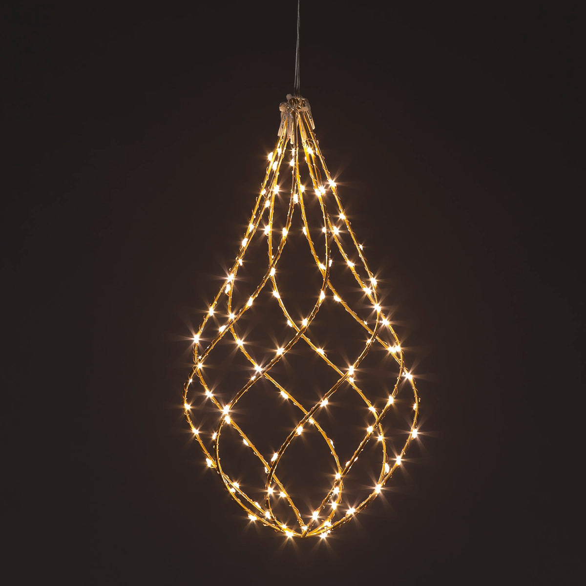 40cm Iron Water Drop w/112 LEDs /Rotate Function Christmas Decoration