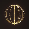Foldable Christmas White Ball Light with 156 Warm White LEDs (40cm)