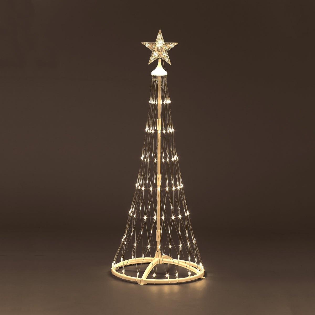 135cm Cone Tree with 160 Warm White LEDs, 8 Functions
