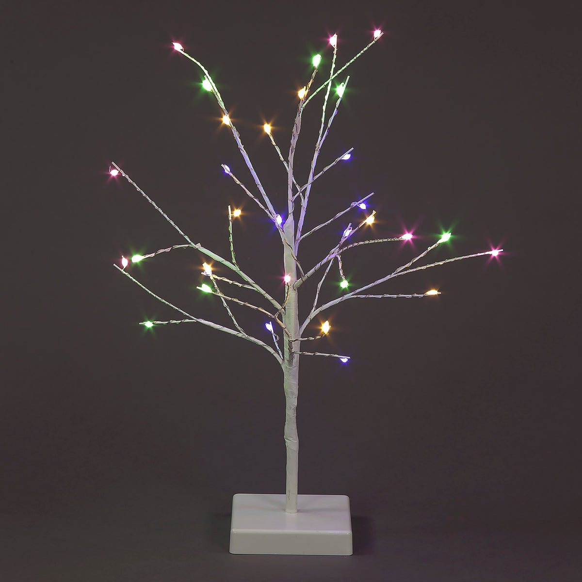 Battery Operated 40cm Micro Light Twig Tree w/32 LEDs Warm White-Multi Col Switch Christmas Trees