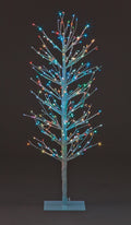 90cm White All Round Sculpt Tree w/ 320 MC Flashing LEDs Christmas Decoration
