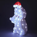 50cm Acrylic Hedgehog Duo  Christmas Decoration