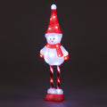 80cm Acrylic Snowman w/Long Legs & Tall Hat Christmas Decoration