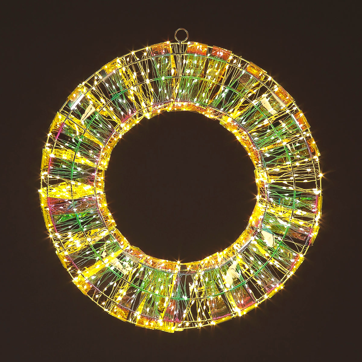 45cm Lit Dream Wreath w/600 Warm White LEDS Static Christmas Wreath
