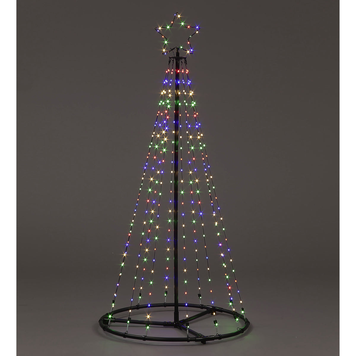 2.1m Maypole Tree with 580 Black Wire Chaser Lights