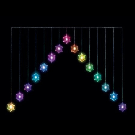 4ft Snowflake LED Christmas Chevron Light Curtain