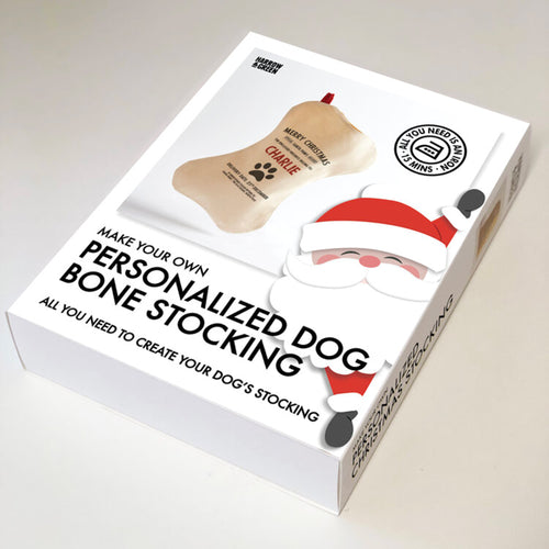 "Make-your-Own" Personalised Dog Bone Christmas Stocking
