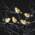 5 Acrylic Robin Lights With Ice White Christmas LEDS with Clip-On